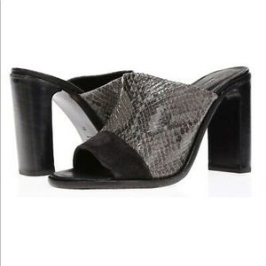 Rag & Bone Women’s Python Embossed Chunky Heel Slide
